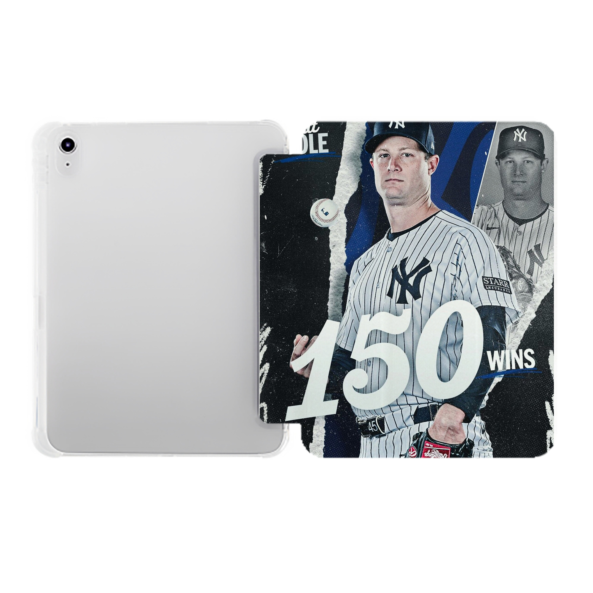 Gerrit Cole 10 Premium Tri-Fold PU Leather & Silicone IPad Case With Pencil Slot – Fits 9.5,10.5,10.9 – Adjustable Stand, Slim, Protective